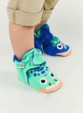 Load image into Gallery viewer, T-Rex & Triceratops Baby Booties